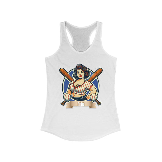 Copy of Vintage Baseball Themed Racerback Tank, Inspirational Fitness Top, Sports Apparel, Funny Workout Shirt, Gift for Softball Moms