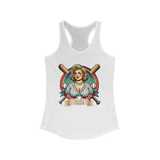 Copy of Vintage Baseball Themed Racerback Tank, Inspirational Fitness Top, Sports Apparel, Funny Workout Shirt, Gift for Softball Moms
